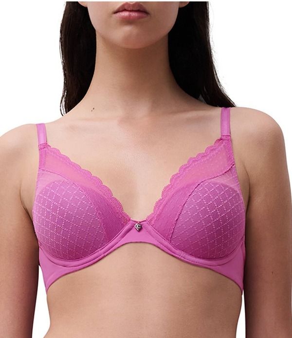シャントル レディース アンダーウェア ブラジャー Tシャツ シアー レース Chantelle Norah Chic Sheer Lace Detail Convertible Plunge TShirt Bra Rosebud