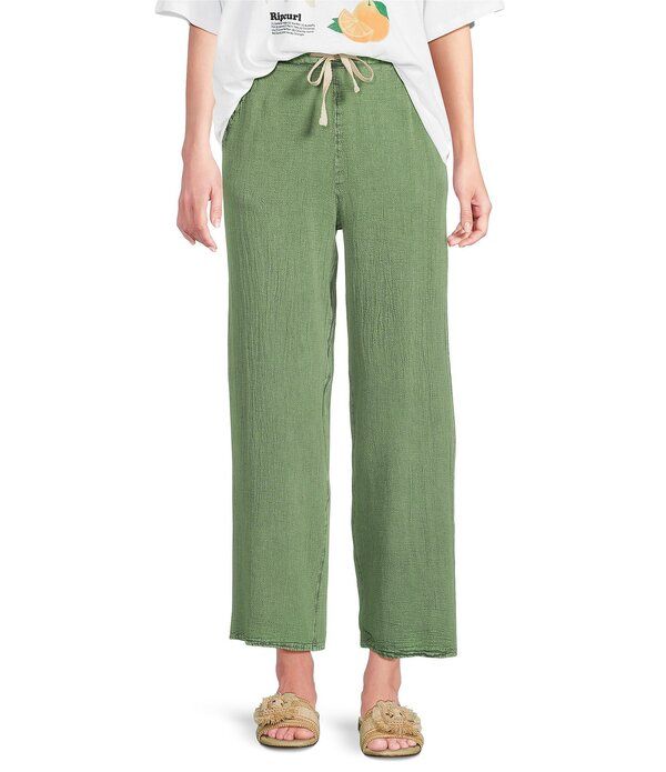 リップカール レディース ボトムス カジュアルパンツ ワイドレッグ クレープ Rip Curl Classic Surf Wide Leg Crepe Poplin Pantsage セージ