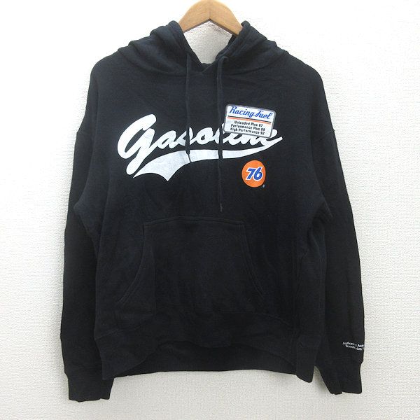 g□76ルブリカンツ/76LUBRICANTS プルオーバーパーカー/裏起毛【L】黒 
