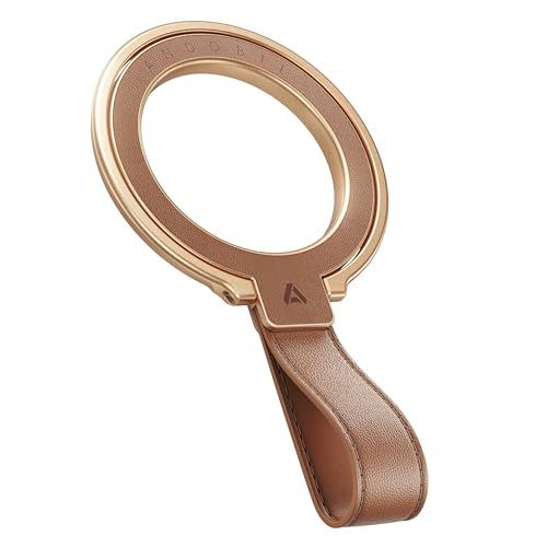 【2026高級牛革製 MagStand Pro】 Andobil スマホ Magsafe マグセーフ リング 革【横縦両立機能特化&超強磁力&牛革素材】 両面 マグネット 角度調整可能 簡単着脱 薄型 高級合金素材 磁石 iPhone 17 68a84fad