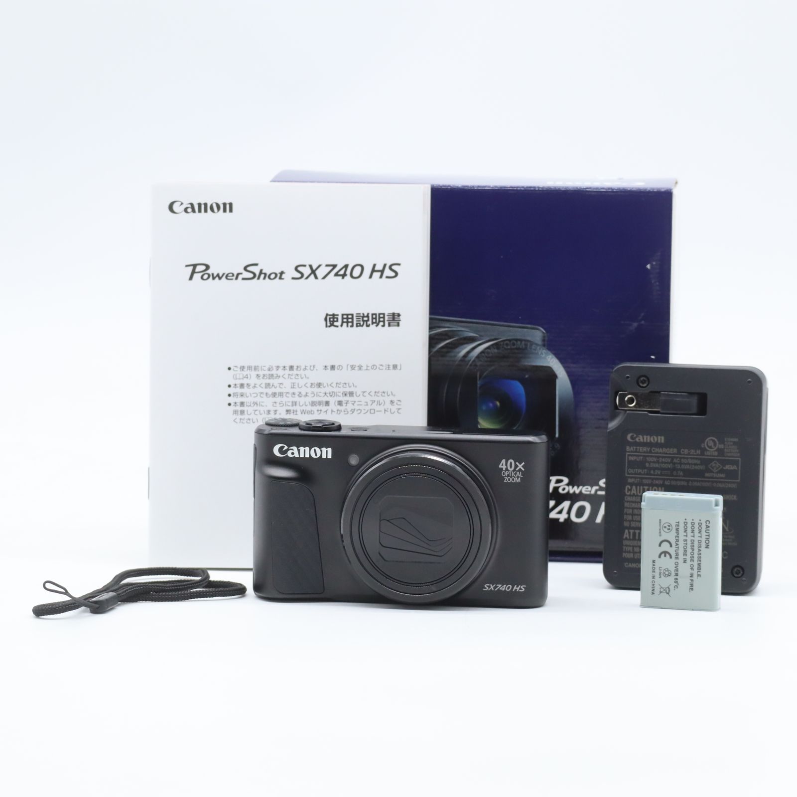 Canon PowerShot SX740 HS ブラック｜光学40倍ズーム コンパクトデジタルカメラ｜4K動画対応・Wi-Fi搭載・旅行／運動会向け キヤノン【中古】