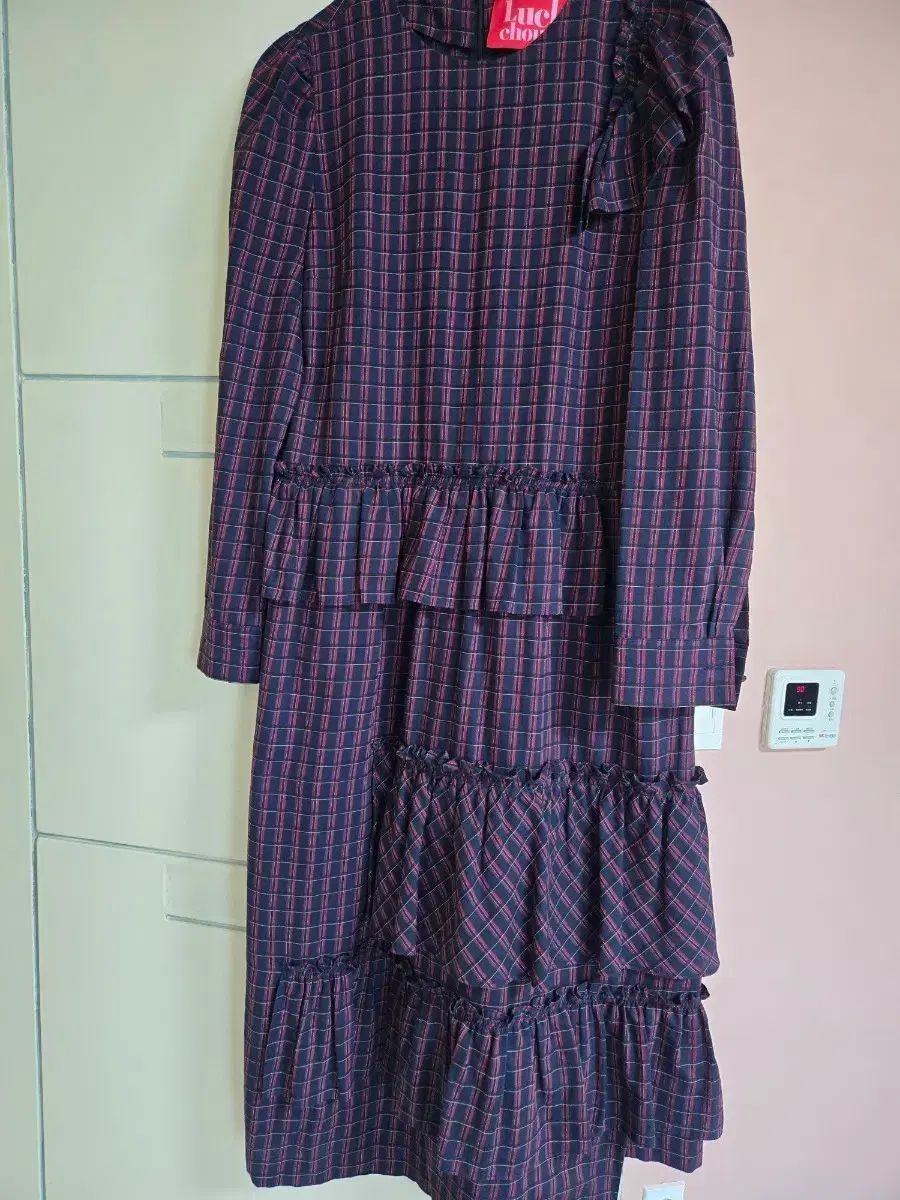 LUCKY CHOUETTE ラッキーシュエトゥ チェック シャーリング ONE PIECE