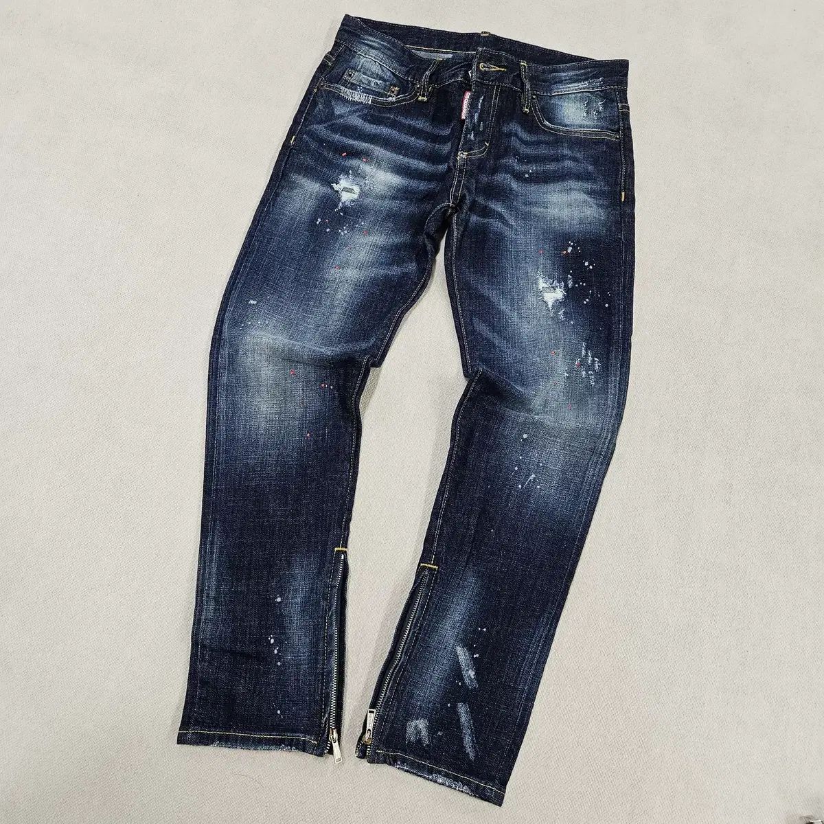 40 DSQUARED2 ペインティング ウォッシュ デニム パンツ 0604Y