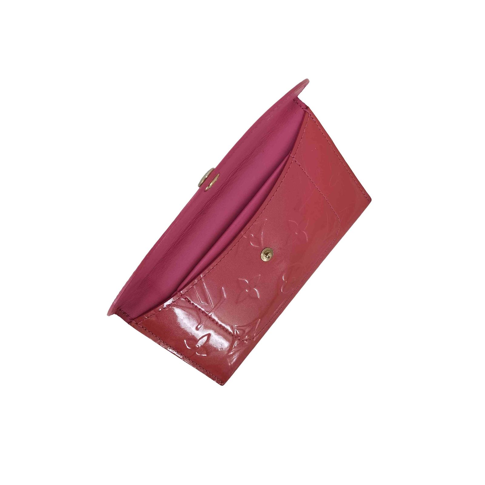 ルイヴィトン LOUIS VUITTON アンヴェロッププラット ピンク ヴェルニ ポーチ カードケース レディース 表記無