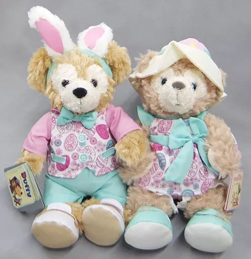 【中古】ぬいぐるみ ダッフィー＆シェリーメイ(イースター/2018) 9インチぬいぐるみセット 「Duffy and Friends-ダッフィー＆フレンズ-」 香港ディズニーランド限定