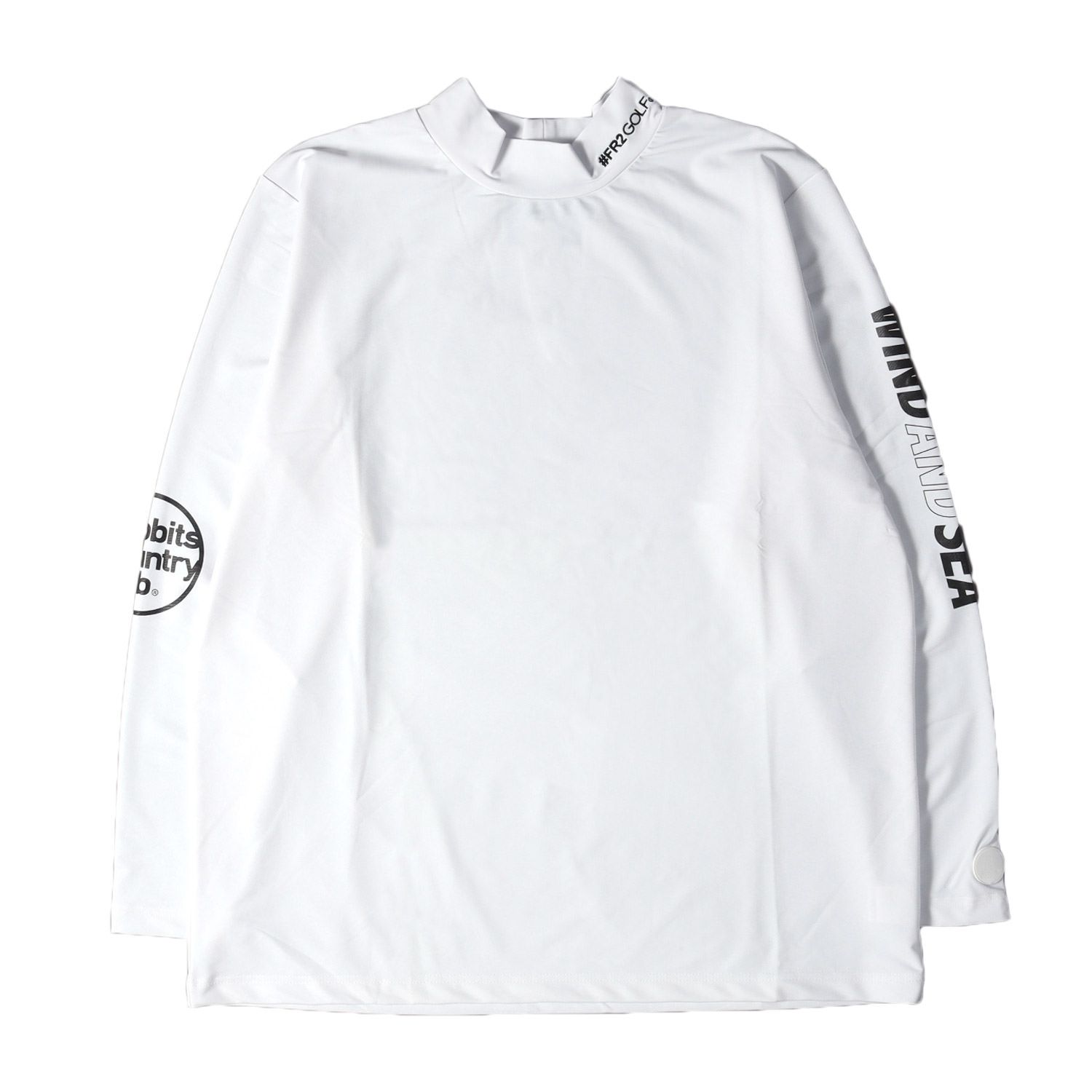 【新品】WIND AND SEA ウィンダンシー Tシャツ ホワイト 白 サイズ:XL | FR2 GOLF ブランドロゴ モックネック ロングスリーブ Tシャツ | Babbits Country Club | トップス カットソー 長袖【メンズ】 13,652円