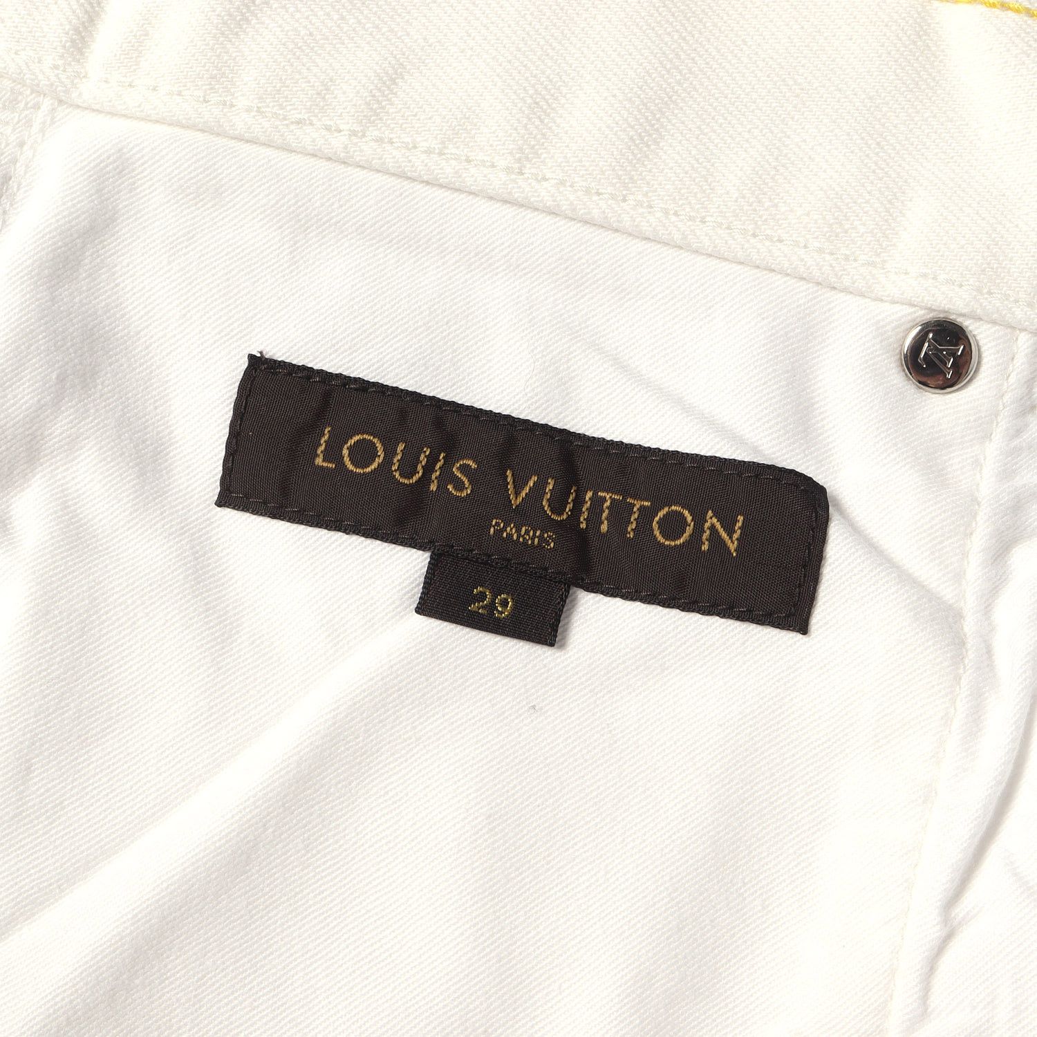 LOUIS VUITTON ルイヴィトン パンツ ホワイト 白 サイズ:29 