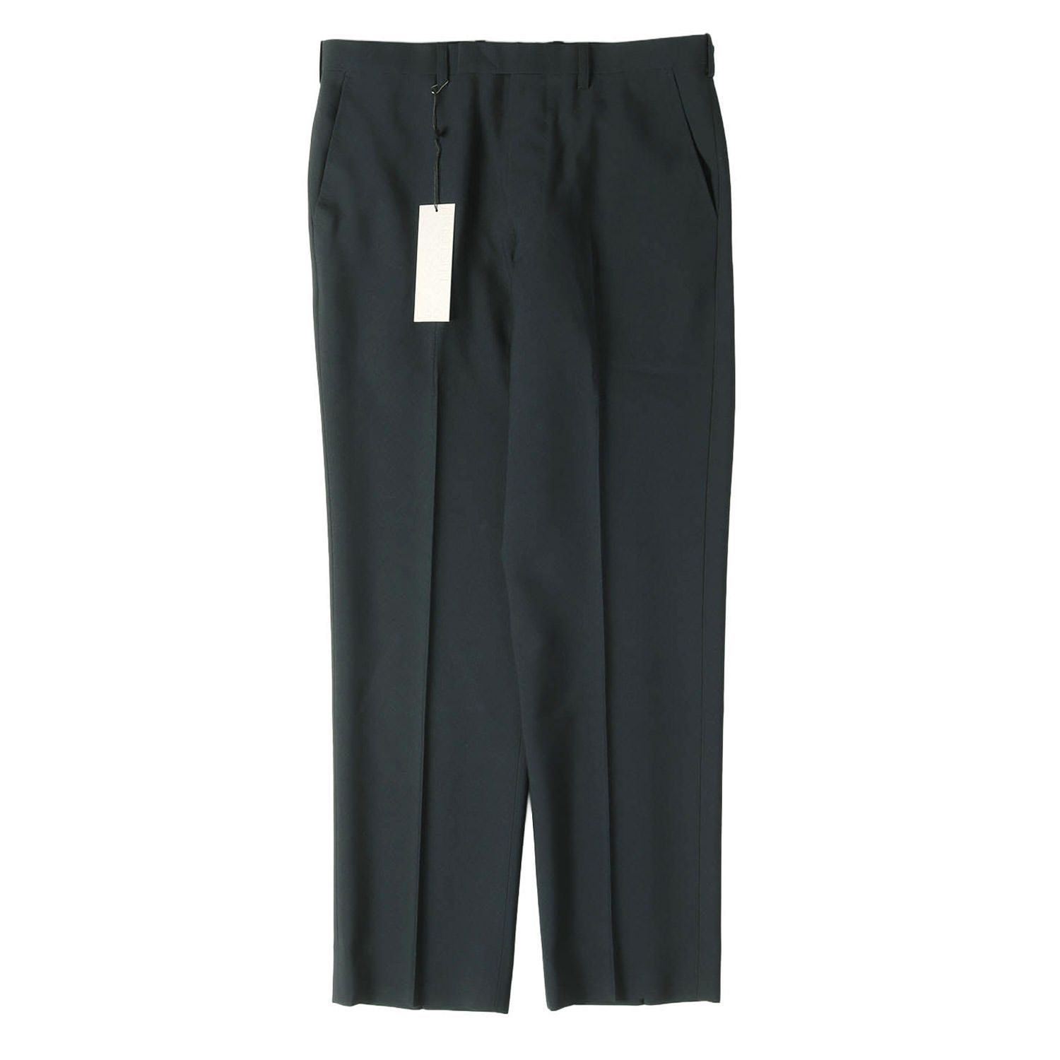 【新品】LAD MUSICIAN ラッドミュージシャン パンツ グリーンブラック 黒 サイズ:44 | 25SS ウールギャバ ストレート トラウザー スラックス パンツ (STRAIGHT SLACKS) | ボトムス ズボン 日本製【メンズ】