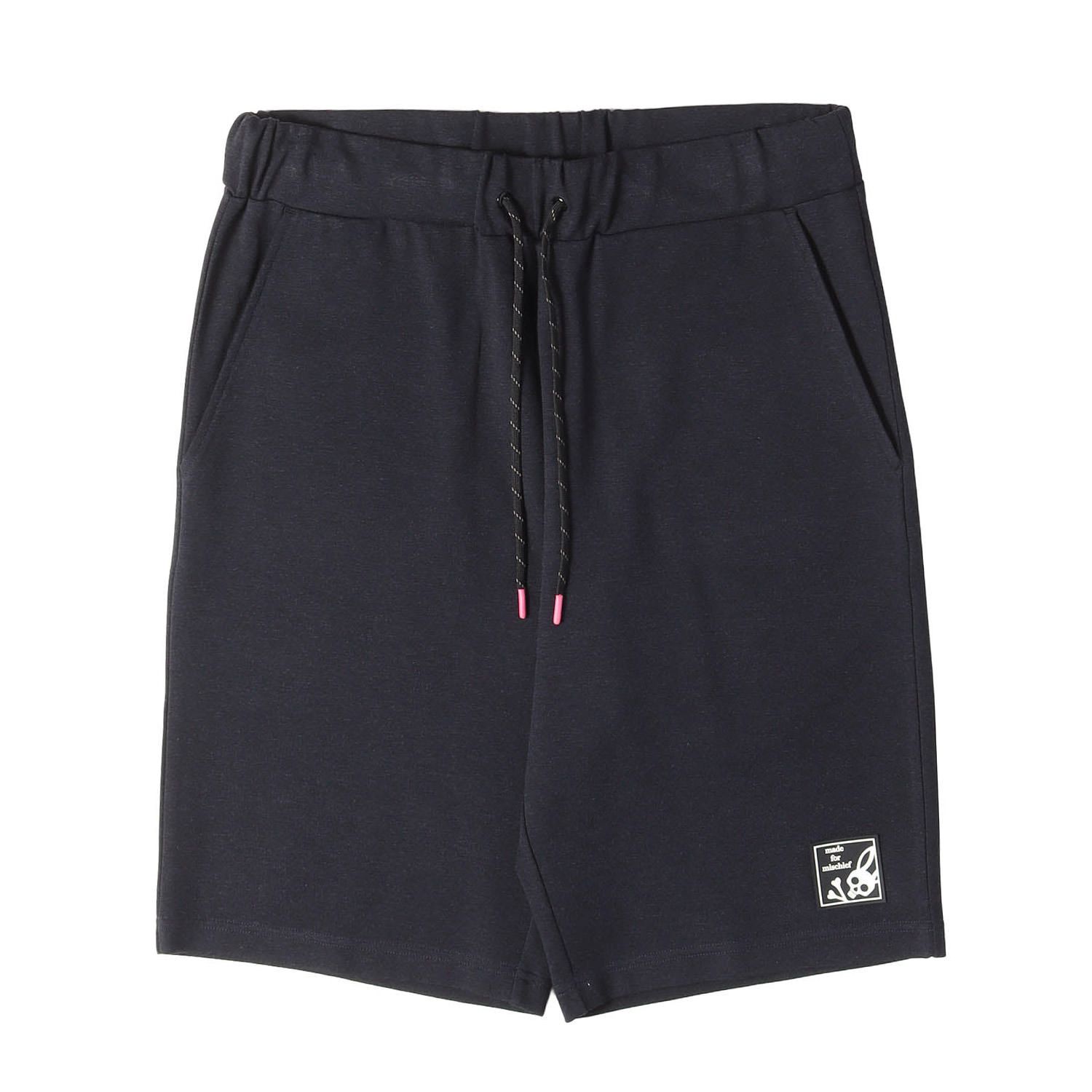 【美品】Psycho Bunny サイコバニー パンツ サイズ:ネイビー 紺 サイズ:L | 21SS トリコットジャージ スソロゴ ショートパンツ | ボトムス ショーツ【メンズ】【中古】