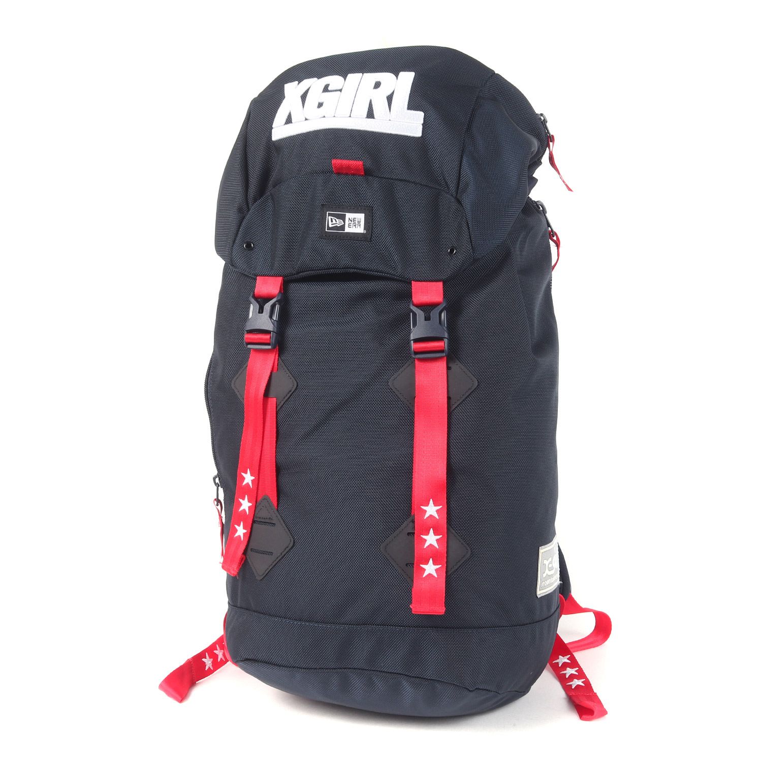 X-girl バッグ | NEW ERA ブランドロゴ バックパック / リュックサック (RUCKSACK) | ブランド カバン コラボ アイテム【メンズ】【中古】