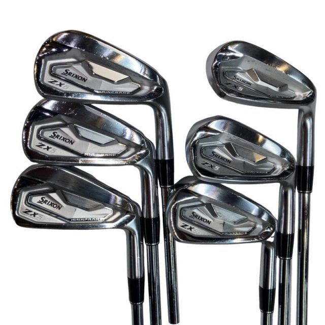 【中古】 ダンロップ SRIXON ZX5 Mk II 6S アイアンセット IR 純正特注シャフト (フレックスS) メンズ 男性用 右利き 右用 Cランク ゴルフクラブ