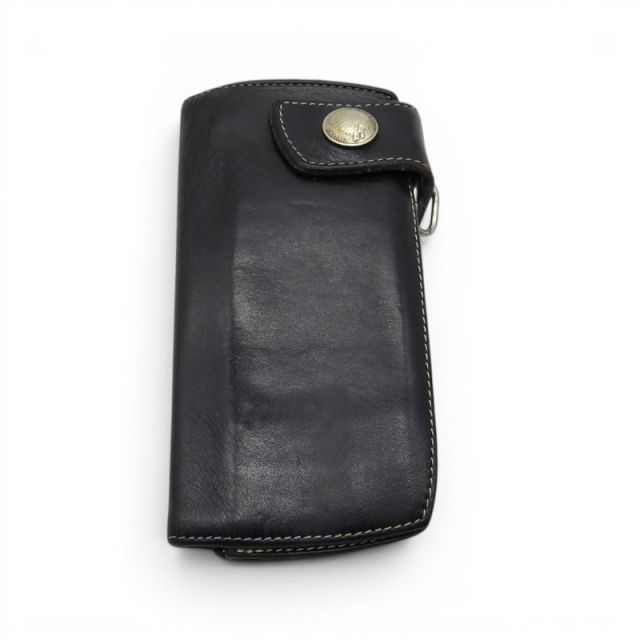 OLD SCHOOL LEATHER WALLET BLACK 箱有 オールドスクール レザー ウォレット 長財布 小物 大名店