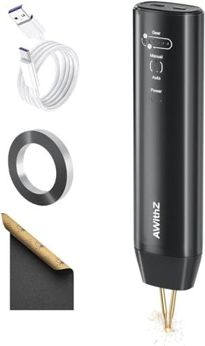 バッテリー スポット溶接機、AWithZミニスポット溶接機、片手操作、自動および手動モードをサポート、11段階の調整可能、DIYバッテリーパックの作成に使用 (熱硬化性プラスチック)YZ a80adbaa