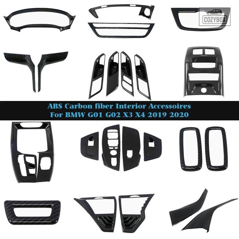 全体インテリア Accessoires ABS カーボン装飾 カバー トリム BMW X3 X4 G01 G02 2019