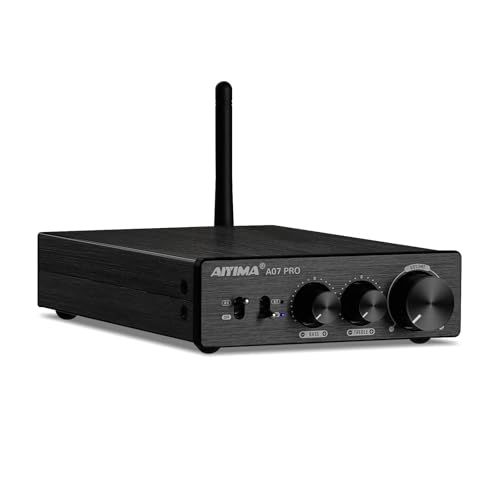 AIYIMA A07 PRO デスクトップアンプ TPA3255+QCC304X+N5532*5 Bluetooth 5.2 apt-x hd 300W*2 パワーアンプ Hifi AUDIO デスクトップアンプ/ 64ecb5b5