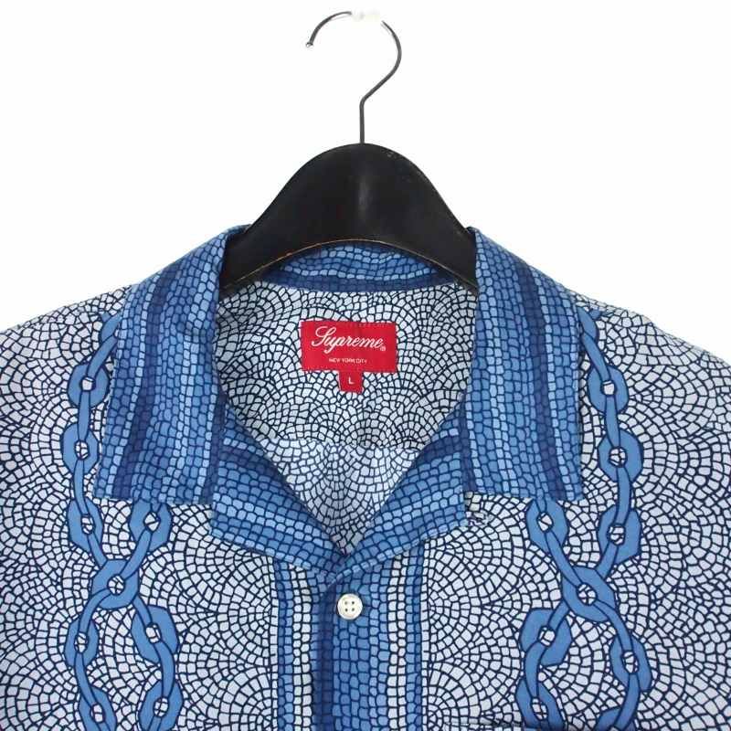 シュプリーム SUPREME 20SS Mosaic Silk S/S Shirt モザイク シルク