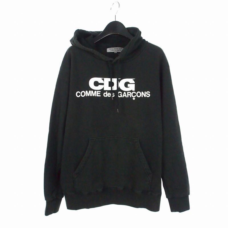コムデギャルソン COMME des GARCONS GOOD DESIGN SHOP CDG パーカー フーディー プルオーバー L 黒 ブラック IO-T001