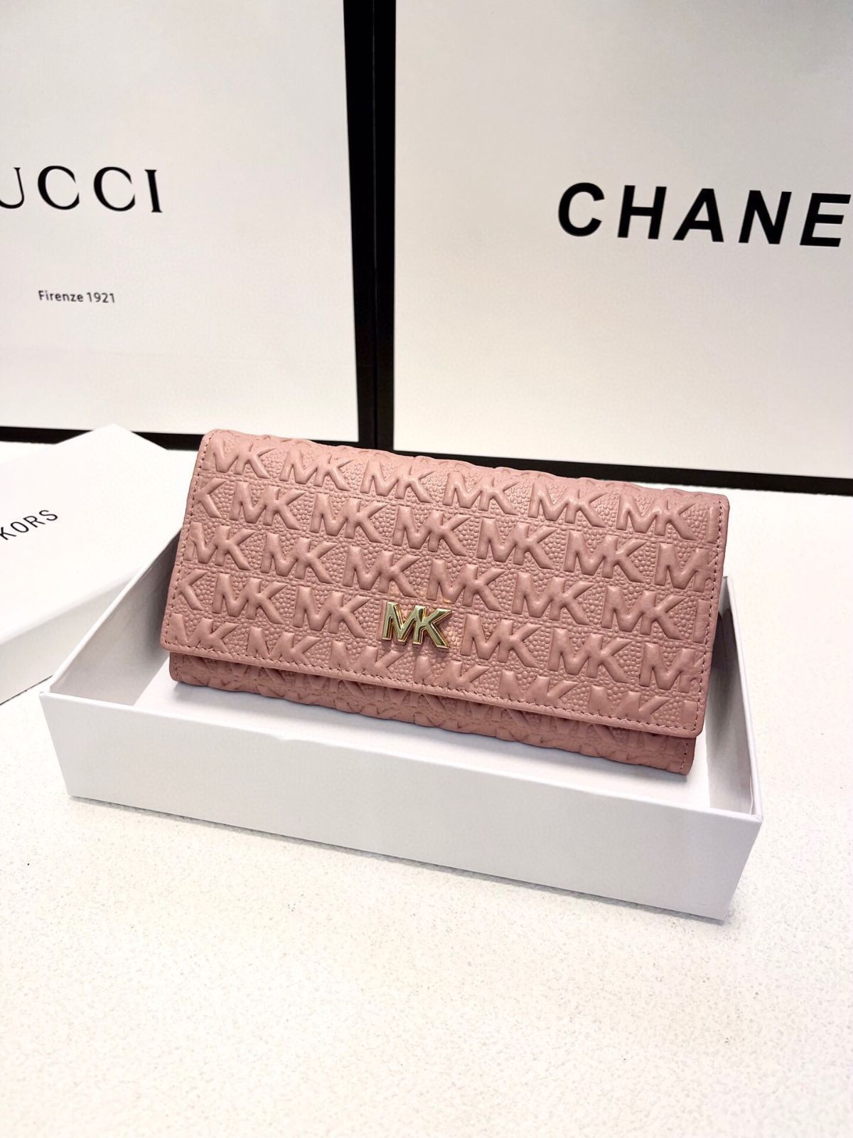 Michael Kors/マイクハイ仕/財布、各種消費カードの伝票など、頭層の牛革を採用し、細工が精巧で、コーナーに匹敵する！多機能ミニウォレット[本日特価|新品未使用品]