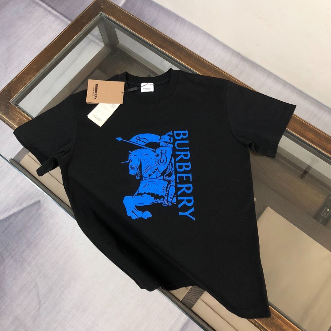 【本日限定特価】Burberry 戦馬騎士プリント クルーネックTシャツ - カップル対応[本日特価|新品未使用品]