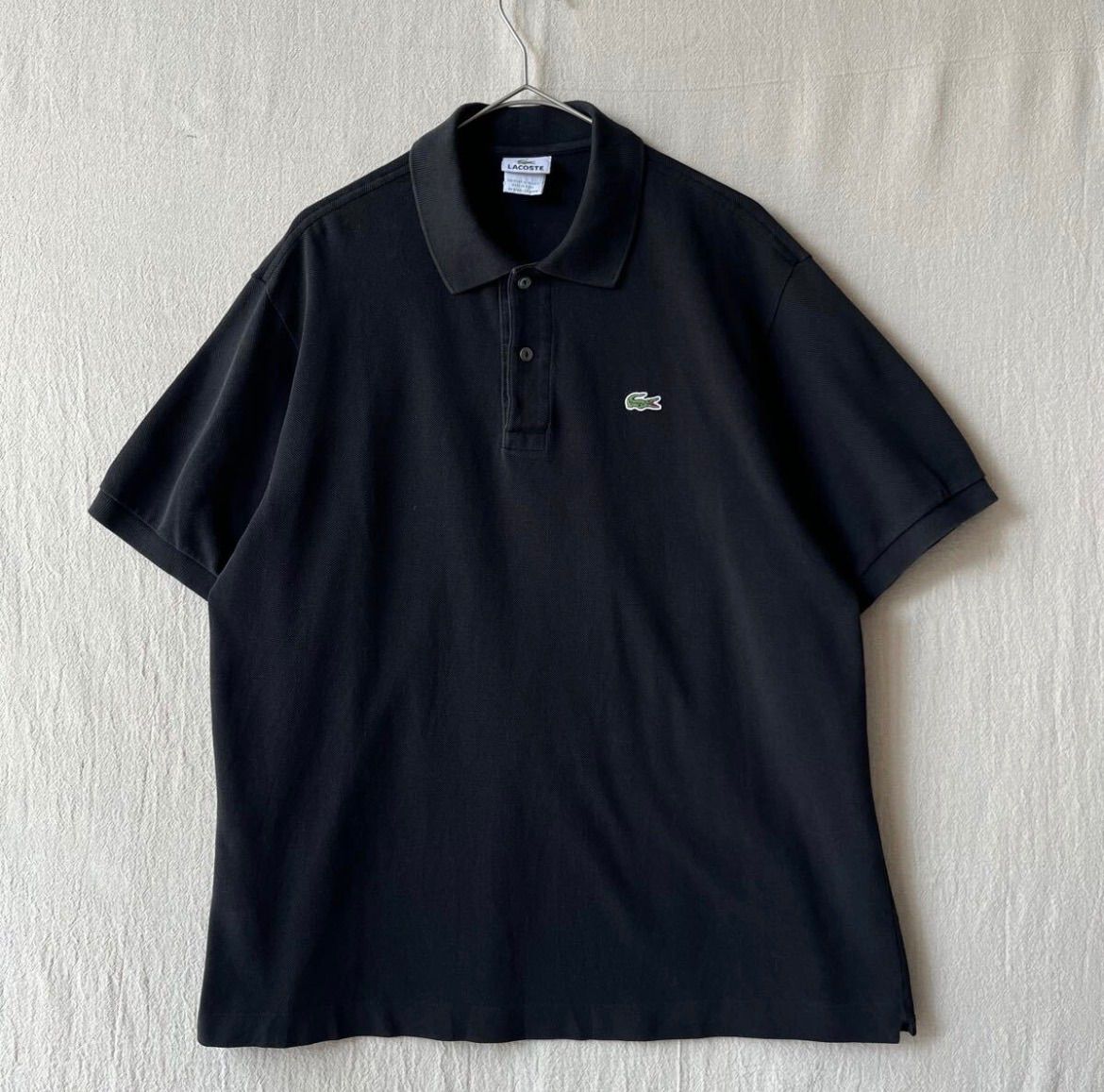 LACOSTE ポロ シャツ / 6 コットン ブラック 半袖 ロゴ ビンテージ T5-07026-9277
