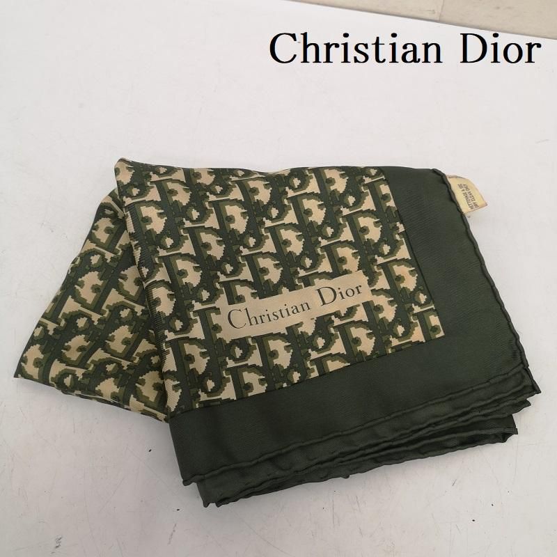 クリスチャンディオール ヴィンテージ トロッター柄 大判 スカーフ シルク レディース - ISItems【USED】【古着】【中古】50160856