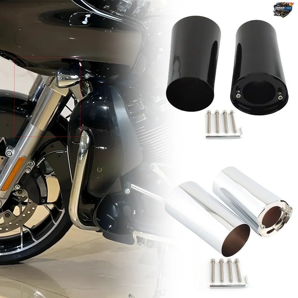 ハーレーツーリングモデル トライグライド エレクトラ ストリート 2014 - 20 用モーターサイクルフロントフォークブーツスライダーカバー