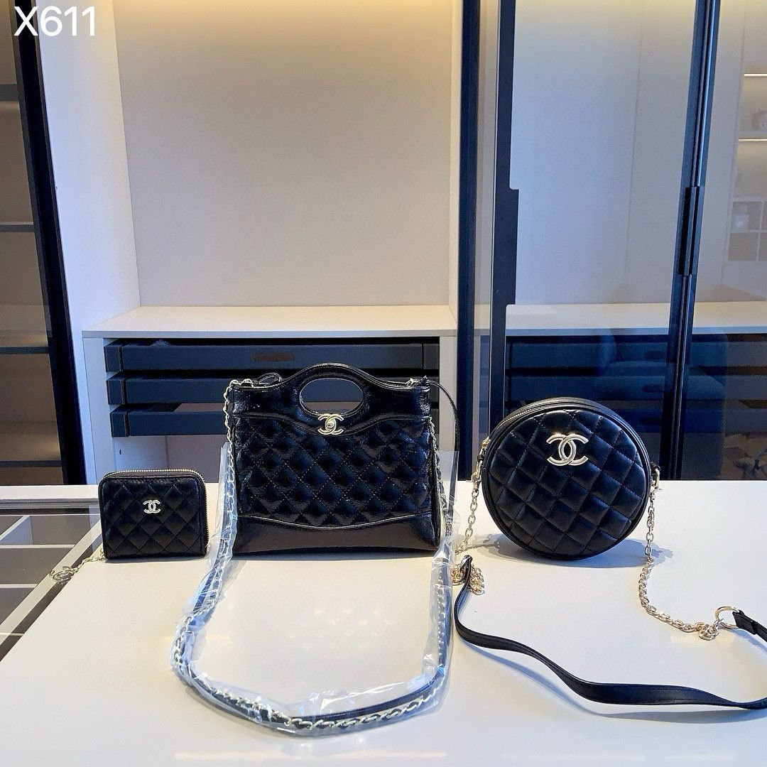 【今日特価】Chanel X613 3点セット, 31バッグ＆ラウンドバッグ＆ウォレット, ホワイト, 超お得なセット！ [本日特価|新品未使用品]