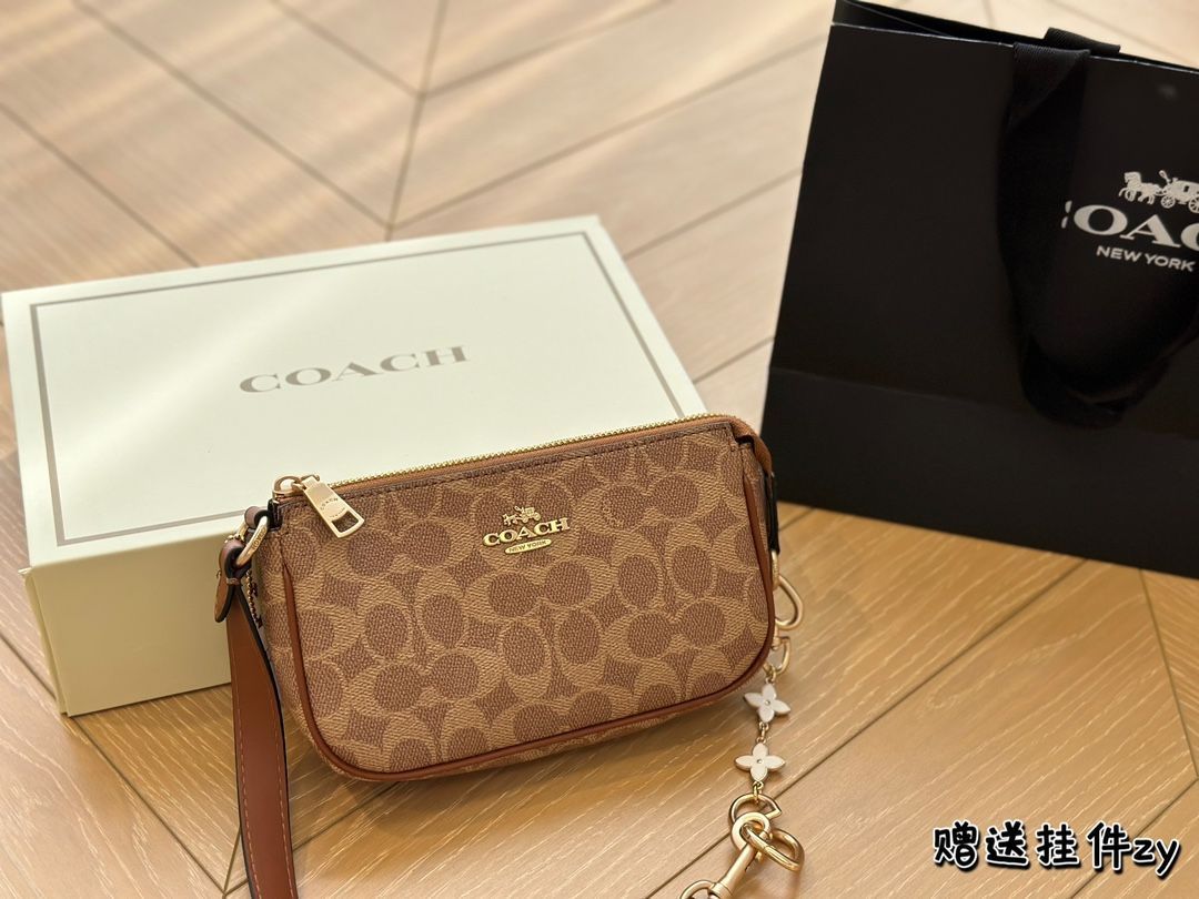 【本日限定特価】コーチ レディース コインケース＆マージャンバッグ 20×11.5cm 専用ボックス付き[本日特価|新品未使用品]