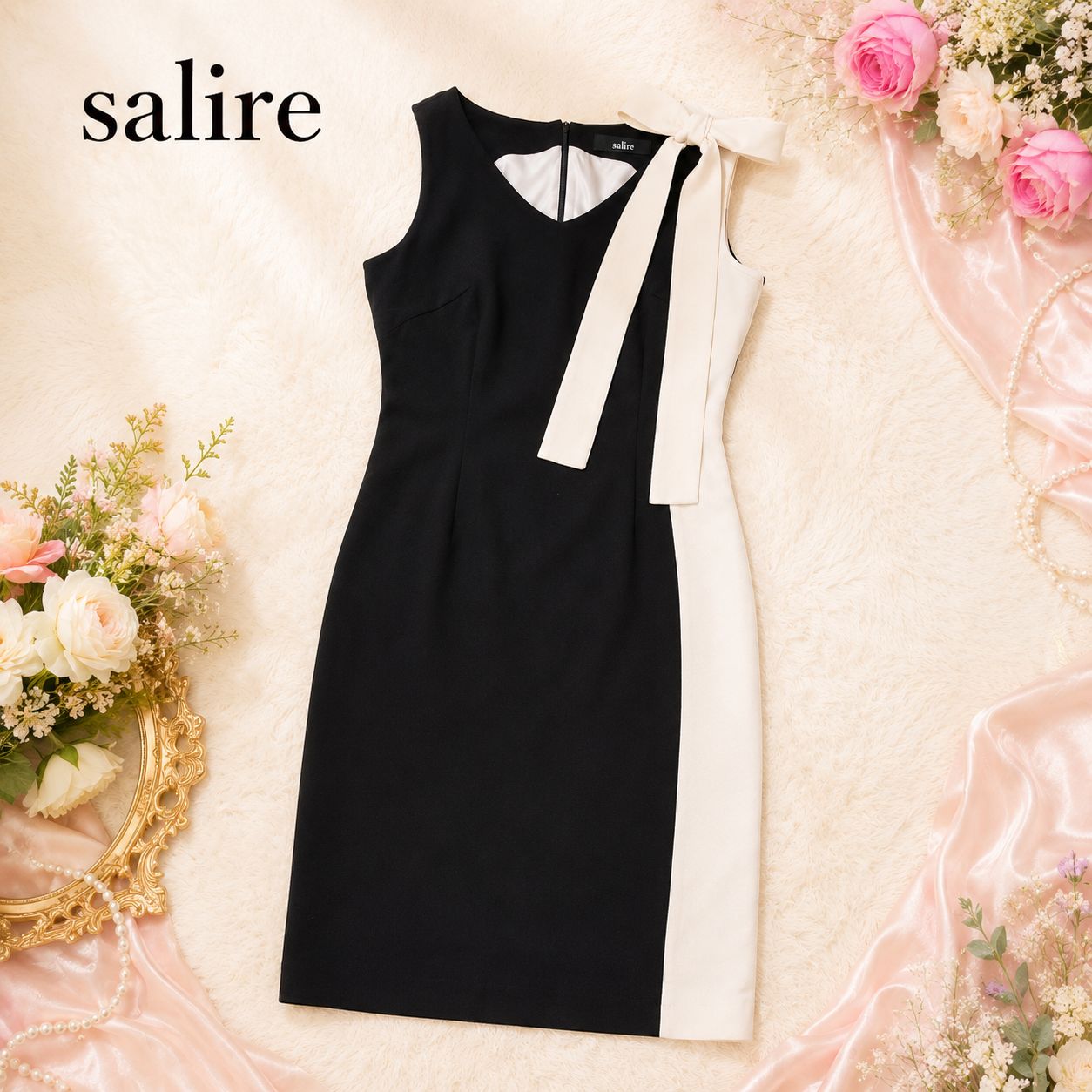 サリア ノースリーブワンピース salire - サリア ノースリーブ 