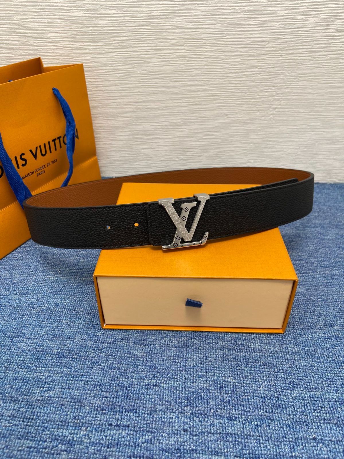【今日特価】LV Monogram 4.0cm バックル付きベルト-2