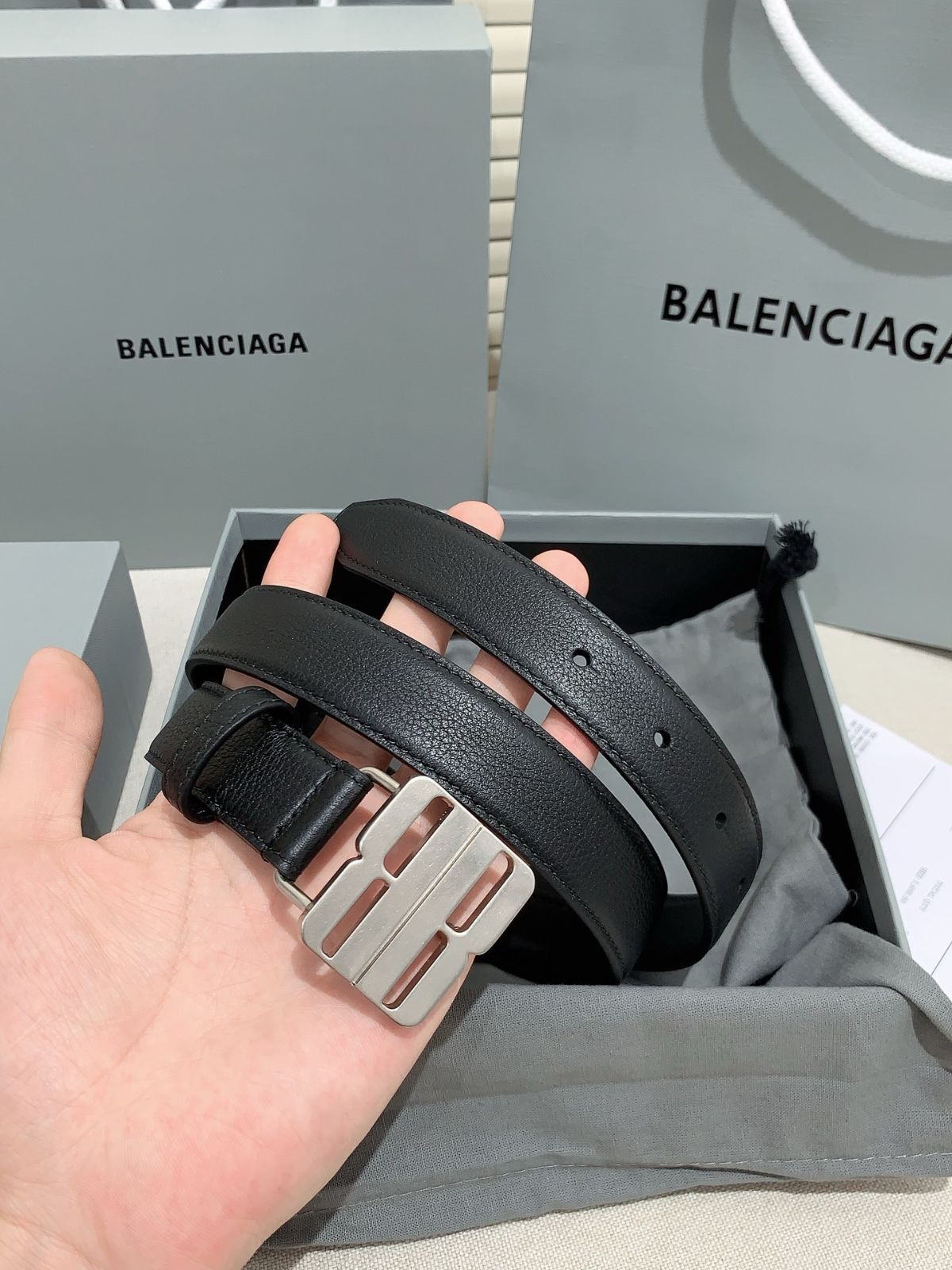 【今日特価】Balenciaga 新款レザーベルト-3