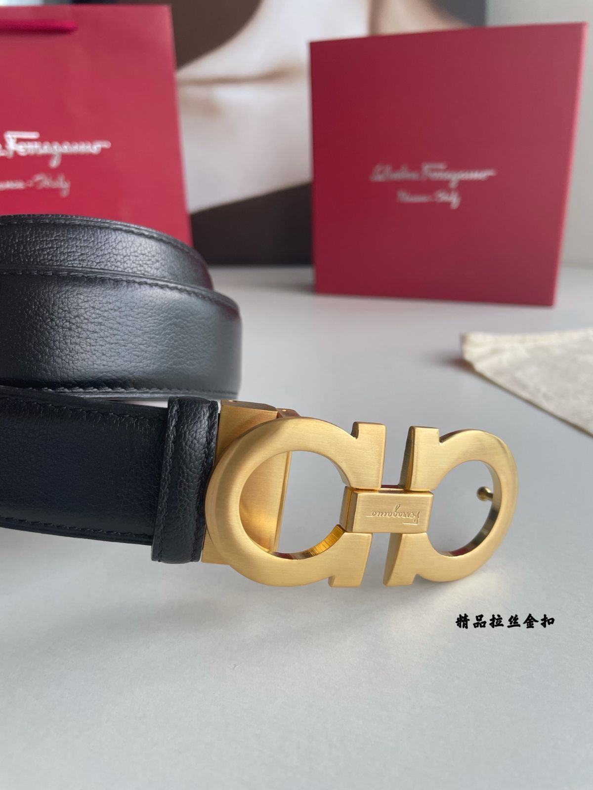 【今日特価】Ferragamo Classic Upgrade 3.5cm ダブル面本革ベルト-3