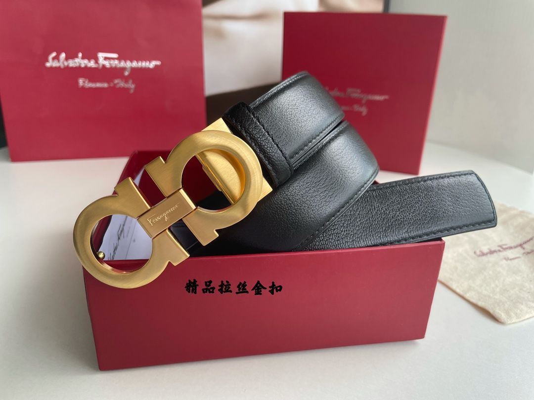 【今日特価】Ferragamo Classic Upgrade 3.5cm ダブル面本革ベルト-3