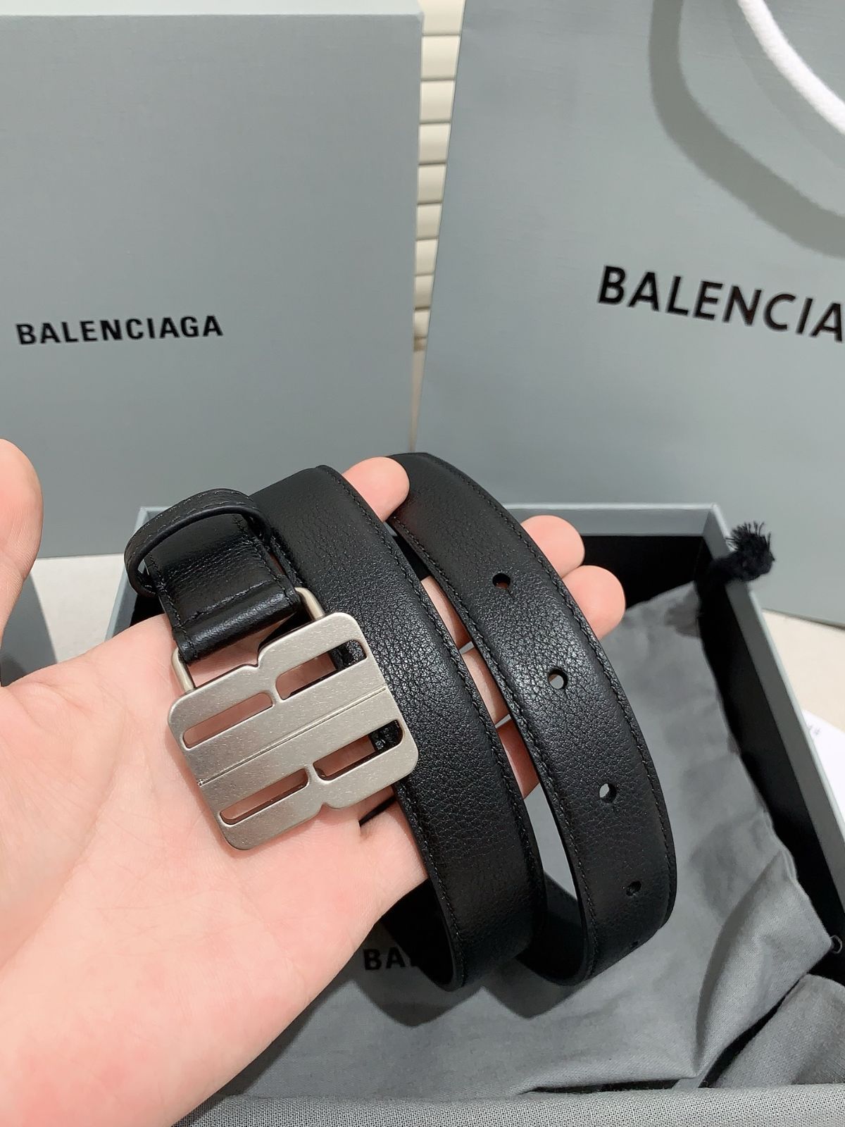 【今日特価】Balenciaga 新款レザーベルト-3