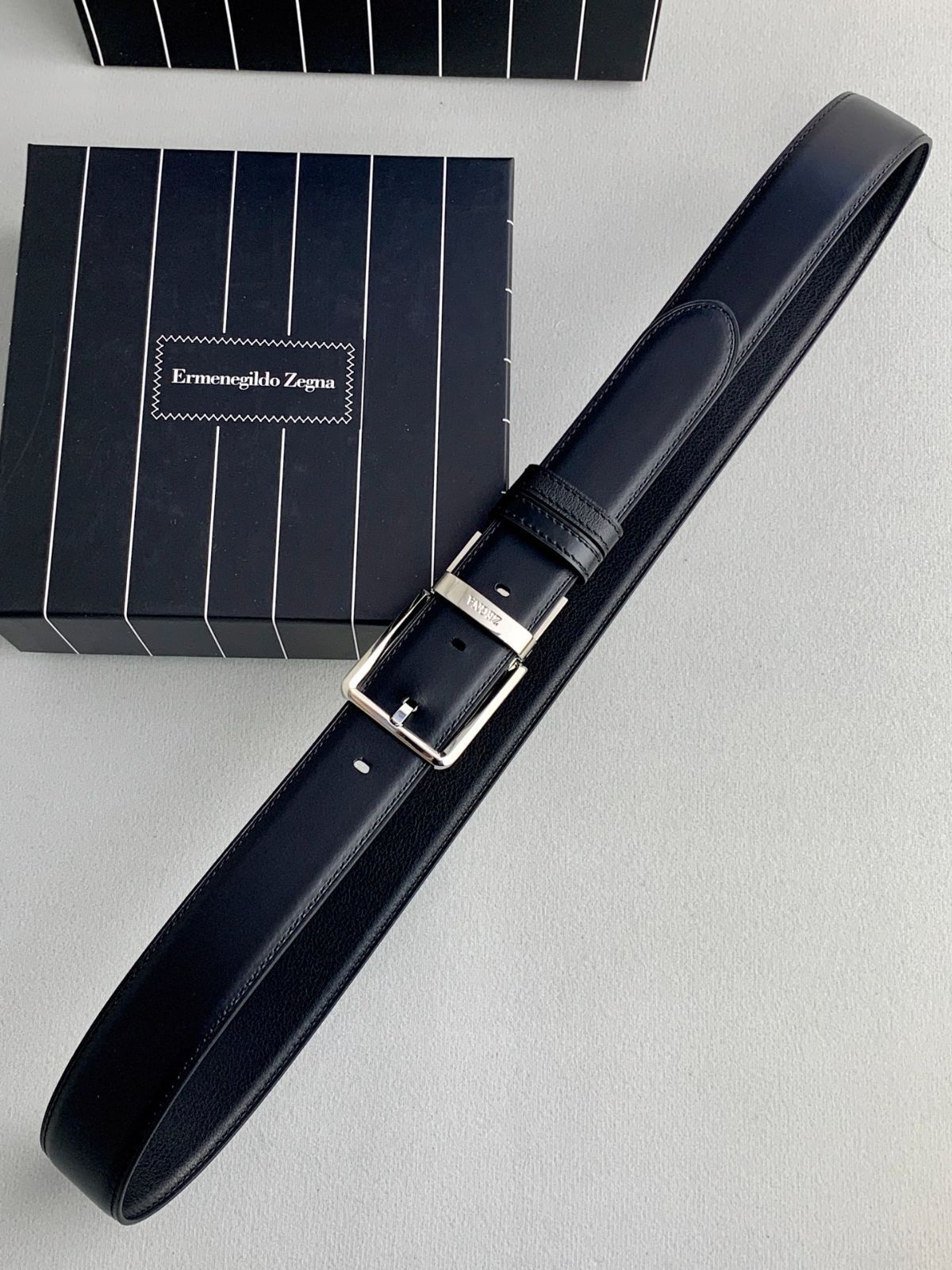 【今日特価】Zegna 現代男性 レザーベルト-3