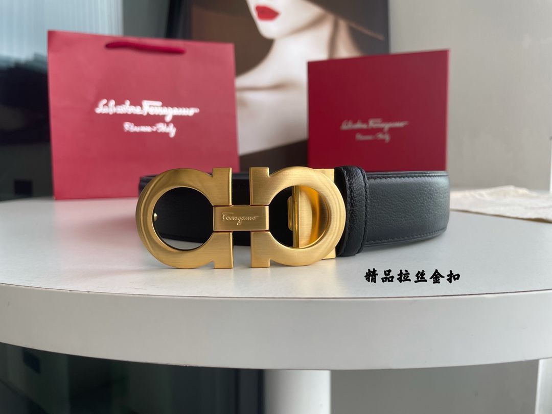 【今日特価】Ferragamo Classic Upgrade 3.5cm ダブル面本革ベルト-3