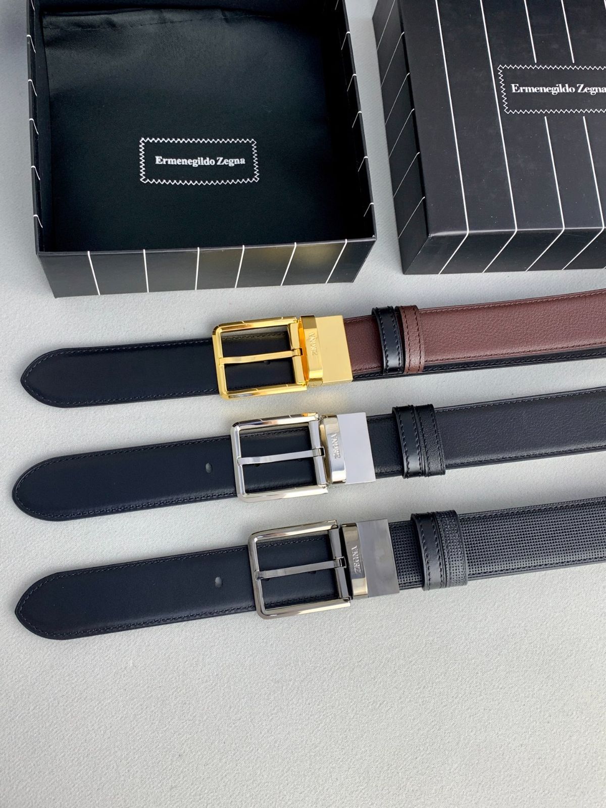 【今日特価】Zegna 現代男性 レザーベルト-3