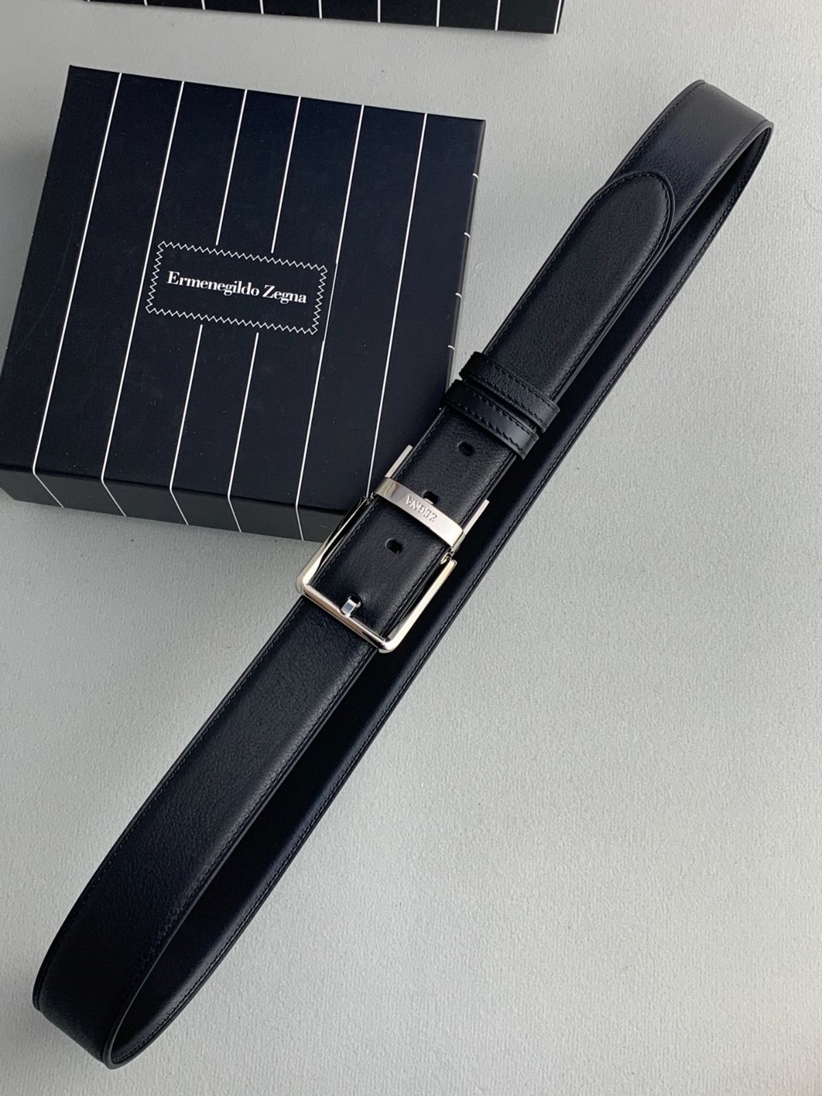 【今日特価】Zegna 現代男性 レザーベルト-3