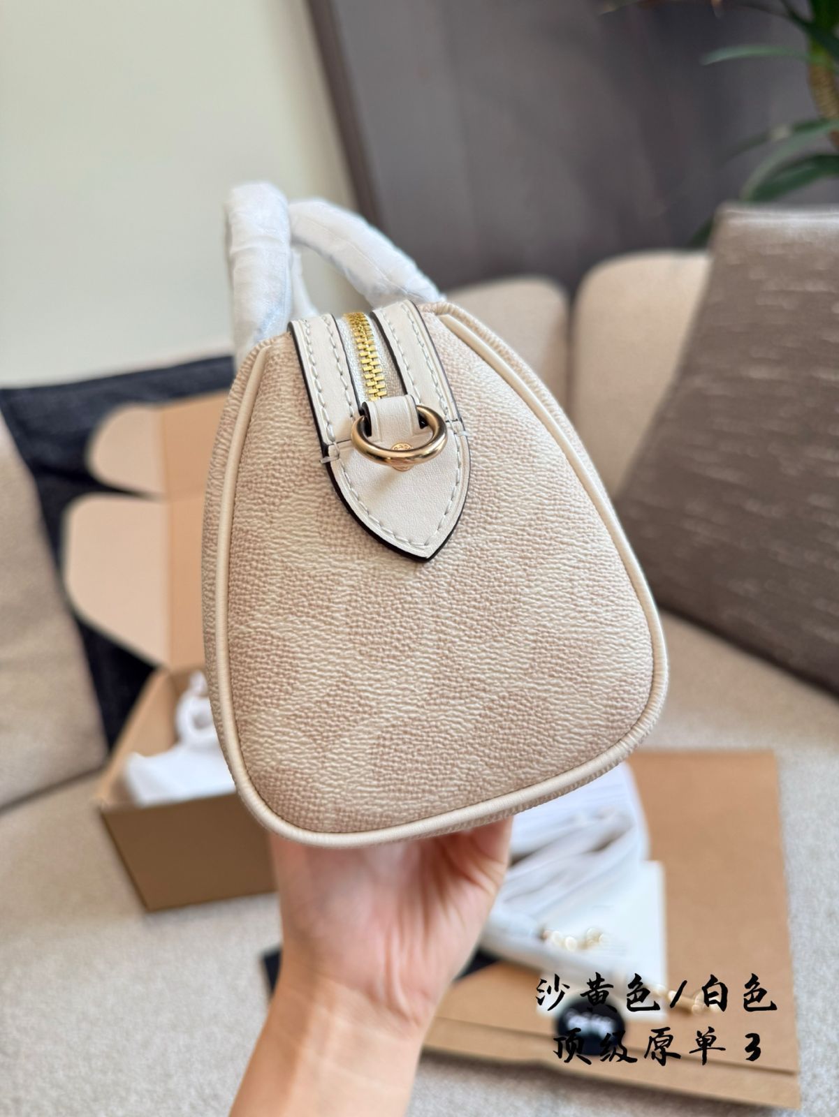 【今日特価】Coach ローウェン ミニボストンバッグ ミルクティーマッチングロゴ - Coach Rowan Mini Boston Bag Milk Tea Match Logo
