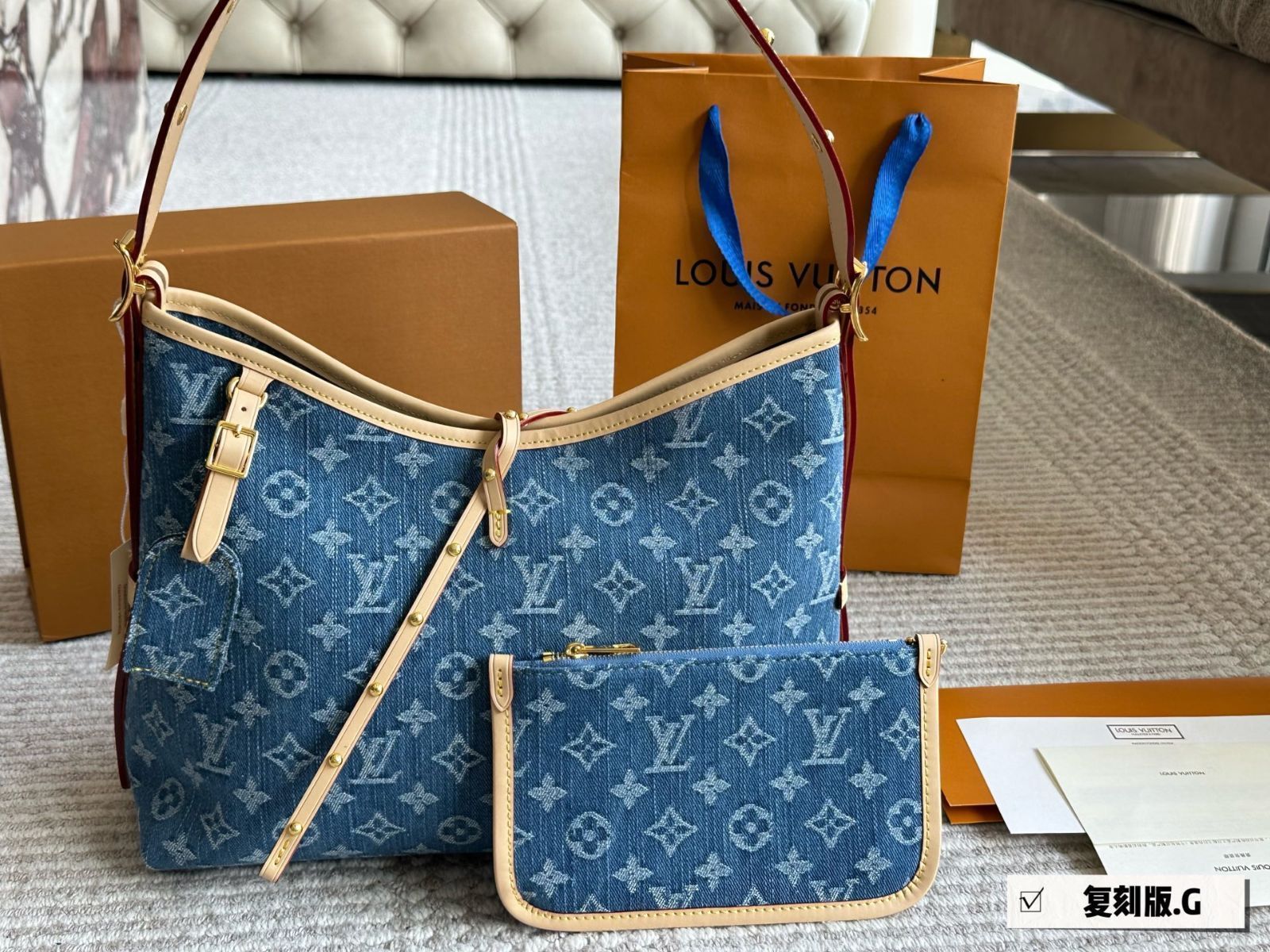 【今日特価】LV 24 Limited Denim Carryall Medium ルイ・ヴィトン 24 年限定 デニム キャリーオール ミディアム