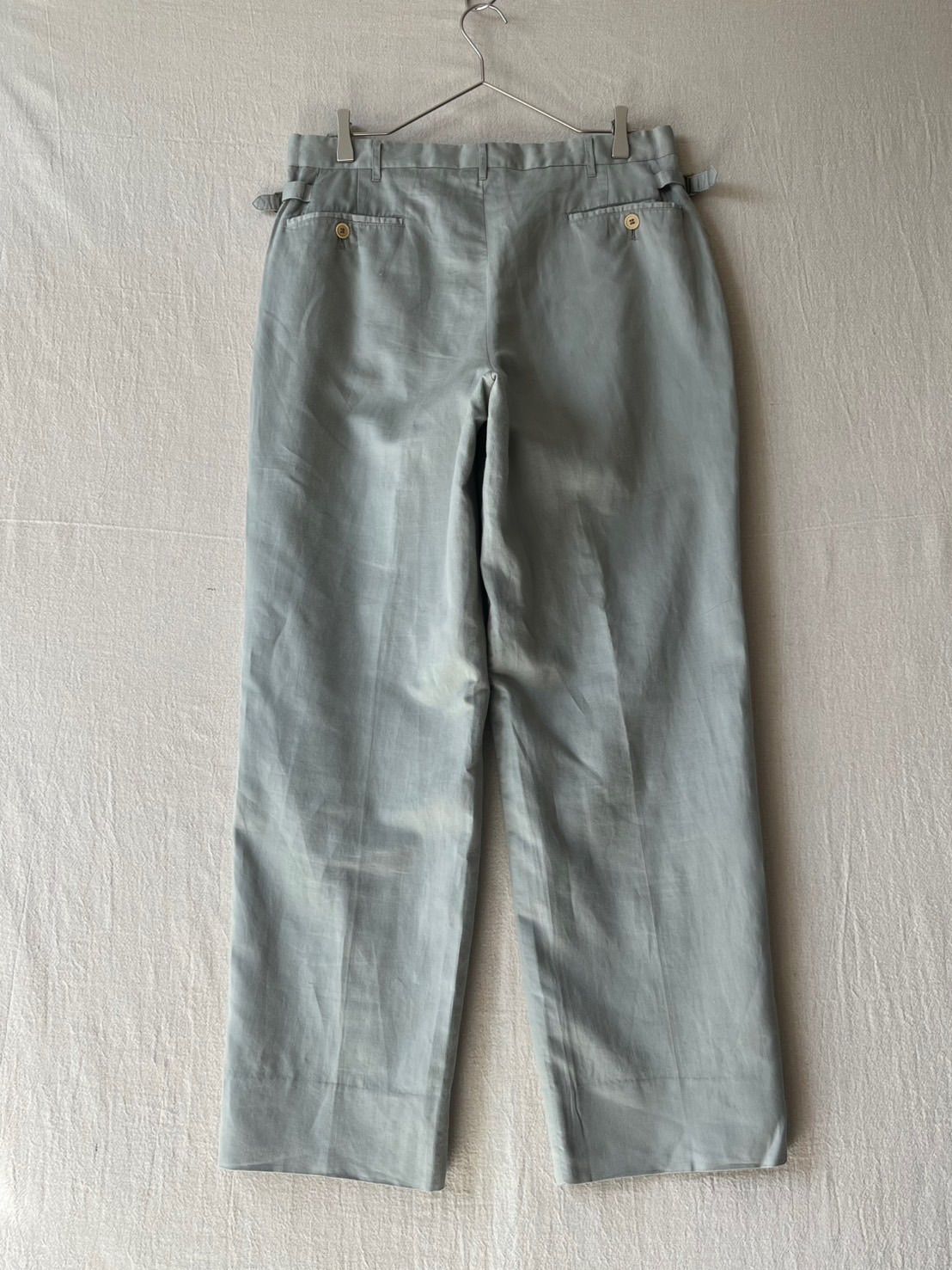 【シルク×リネン】 90s Christian Dior MONSIEUR スラックス / 85 グレー サイドアジャスター パンツ ビンテージ P6-01013-9607 【シルク×リネン】 90s Christian Dior MONSIEUR スラックス / 85 グレー サイドアジャスター パンツ ビンテージ P6-01013-9607