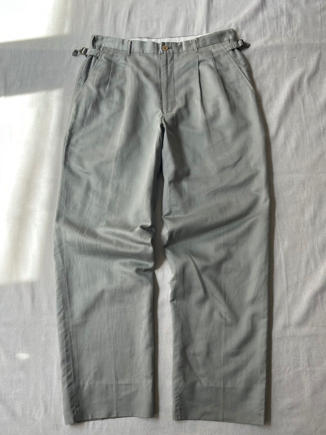 【シルク×リネン】 90s Christian Dior MONSIEUR スラックス / 85 グレー サイドアジャスター パンツ ビンテージ P6-01013-9607 【シルク×リネン】 90s Christian Dior MONSIEUR スラックス / 85 グレー サイドアジャスター パンツ ビンテージ P6-01013-9607