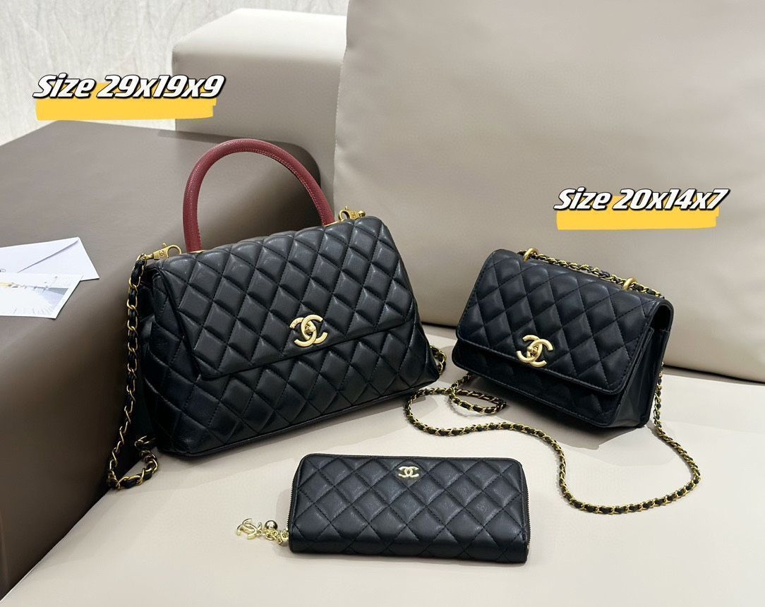 可愛いCHANEL シャネル ショルダーバッグ ハンドバッグ 財布 レディースバッグ ピンク 3点セット｜本日限定特価｜新品未使用-