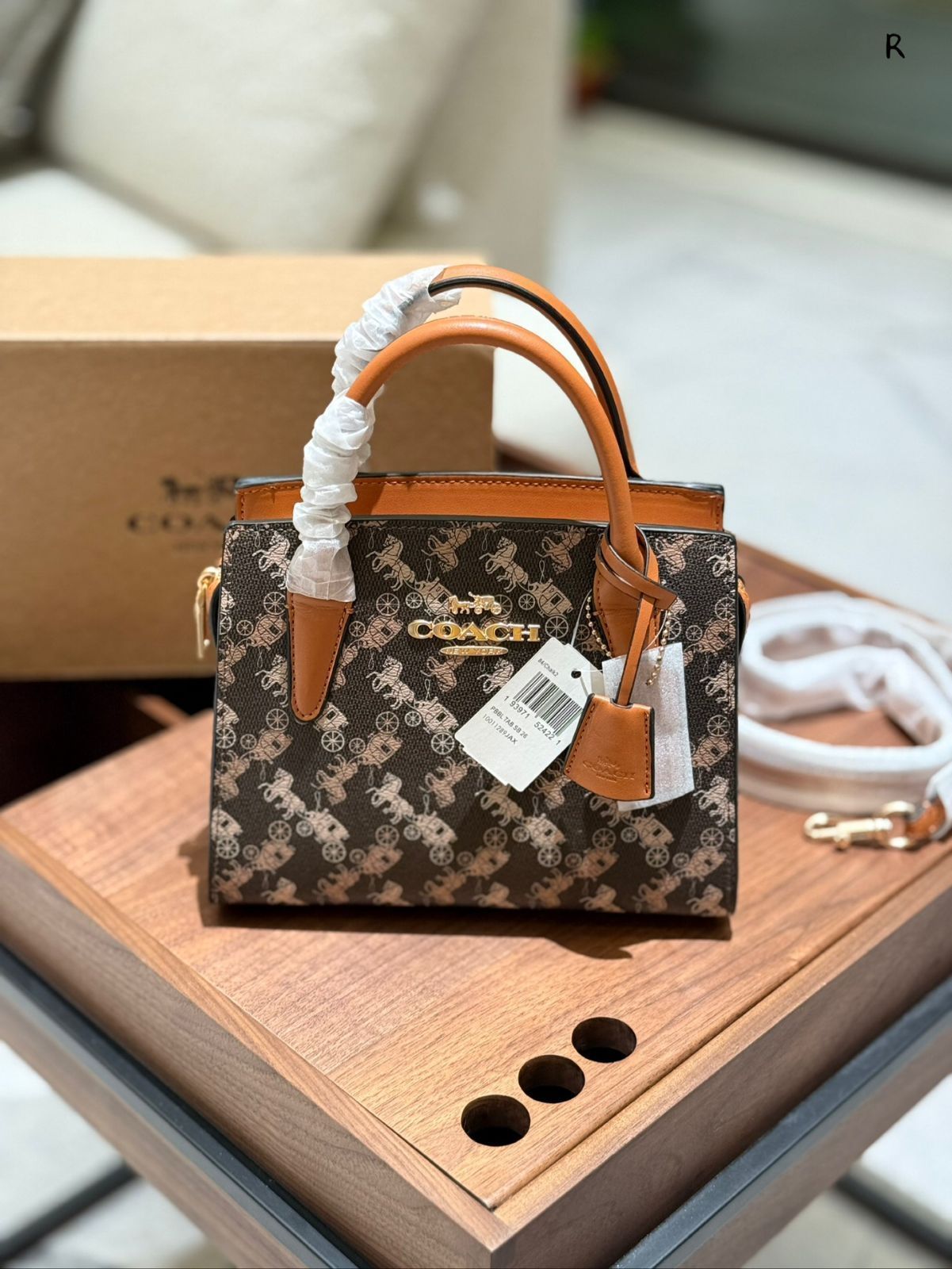 【今日特価】COACH 新品 キャリッジロゴ Andrea アンデレア キャリアオールバッグ
