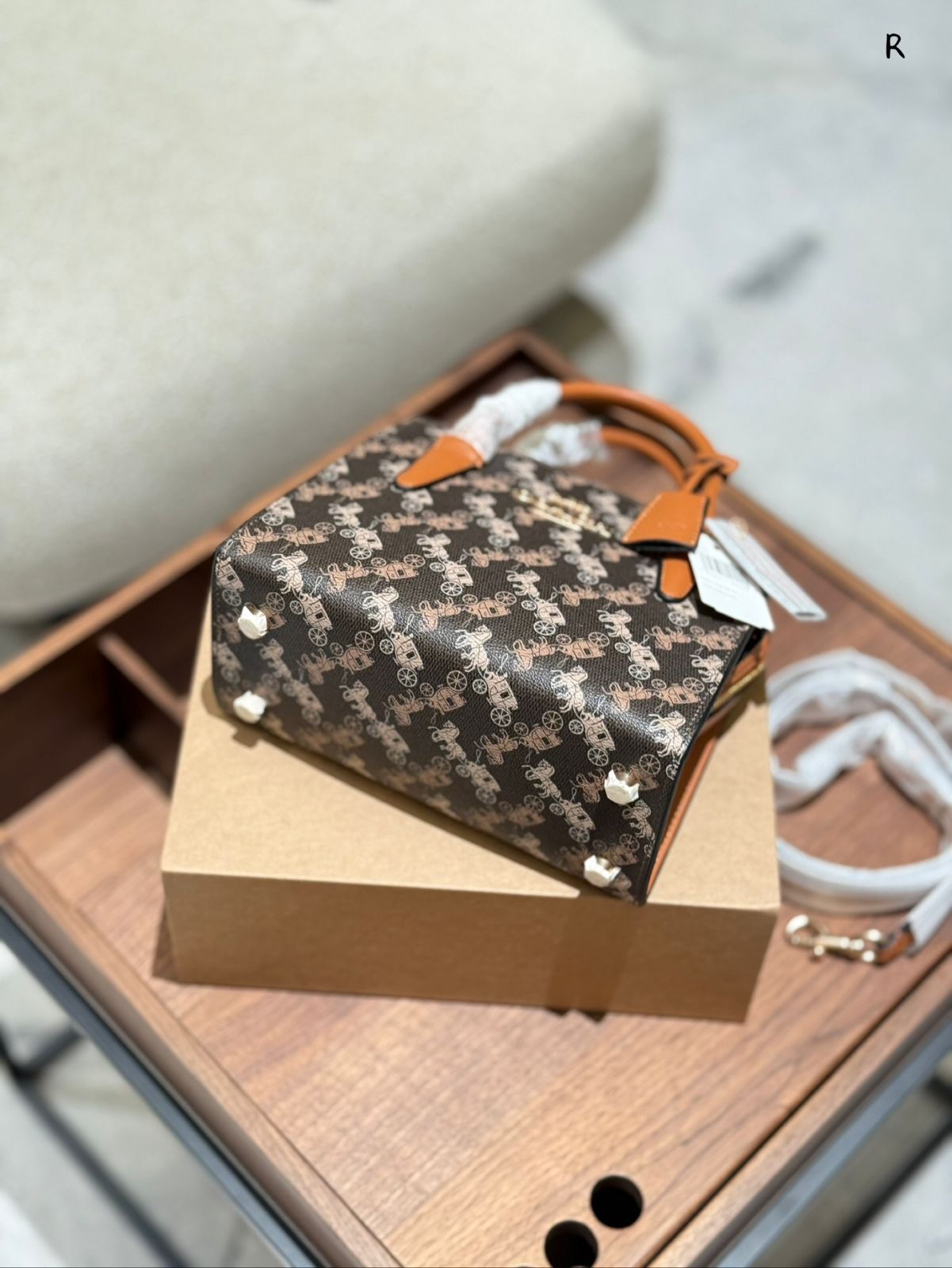 【今日特価】COACH 新品 キャリッジロゴ Andrea アンデレア キャリアオールバッグ