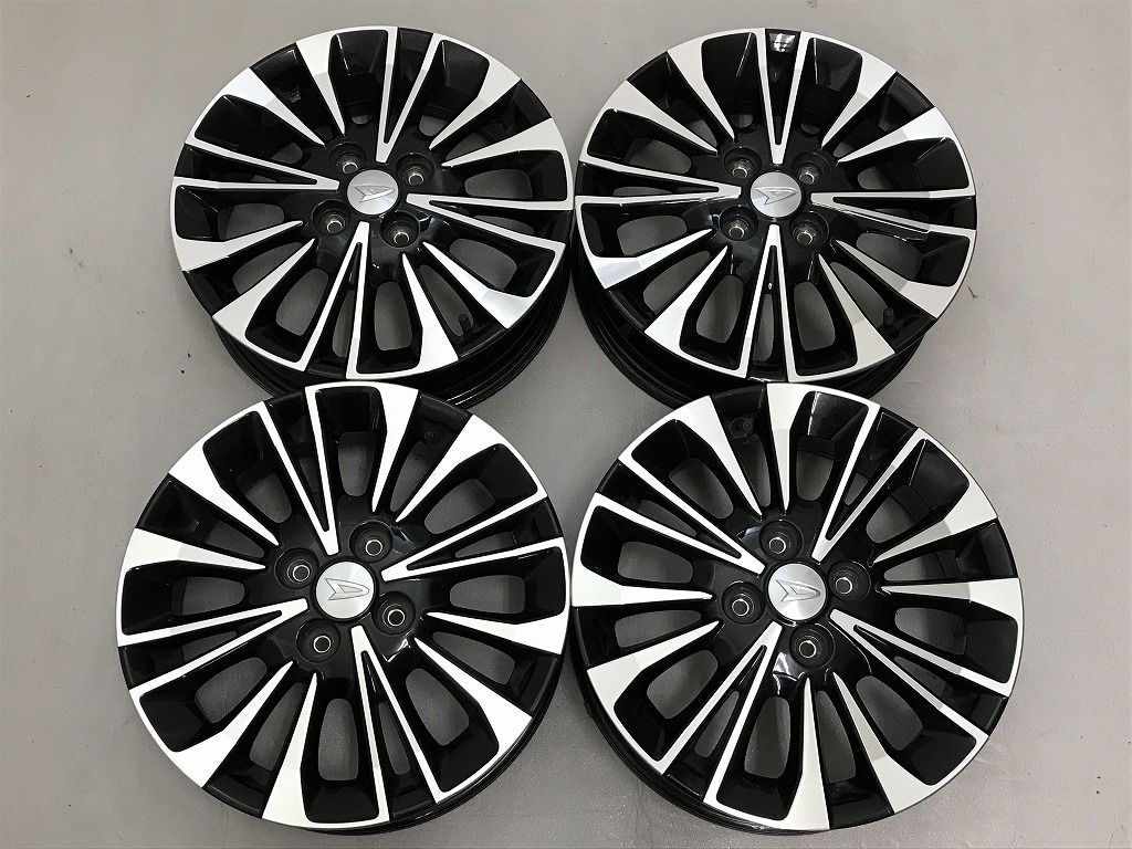 ◎傷少美品 ダイハツ タントカスタム純正 15inc 4.5J +45 100/4H 即納 個人宅OK 4本 検) LA650S LA660S ムーヴ タフト ミラ ウェイク