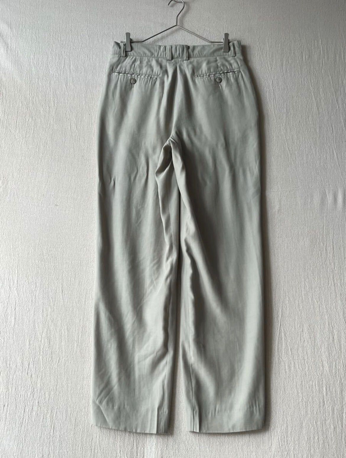 【ポリ×レーヨン】 イタリア製 80s Vintage スラックス / 46 ライト オリーブ パンツ ユーロ ビンテージ P6-03007-9376 【ポリ×レーヨン】 イタリア製 80s Vintage スラックス / 46 ライト オリーブ パンツ ユーロ ビンテージ P6-03007-9376