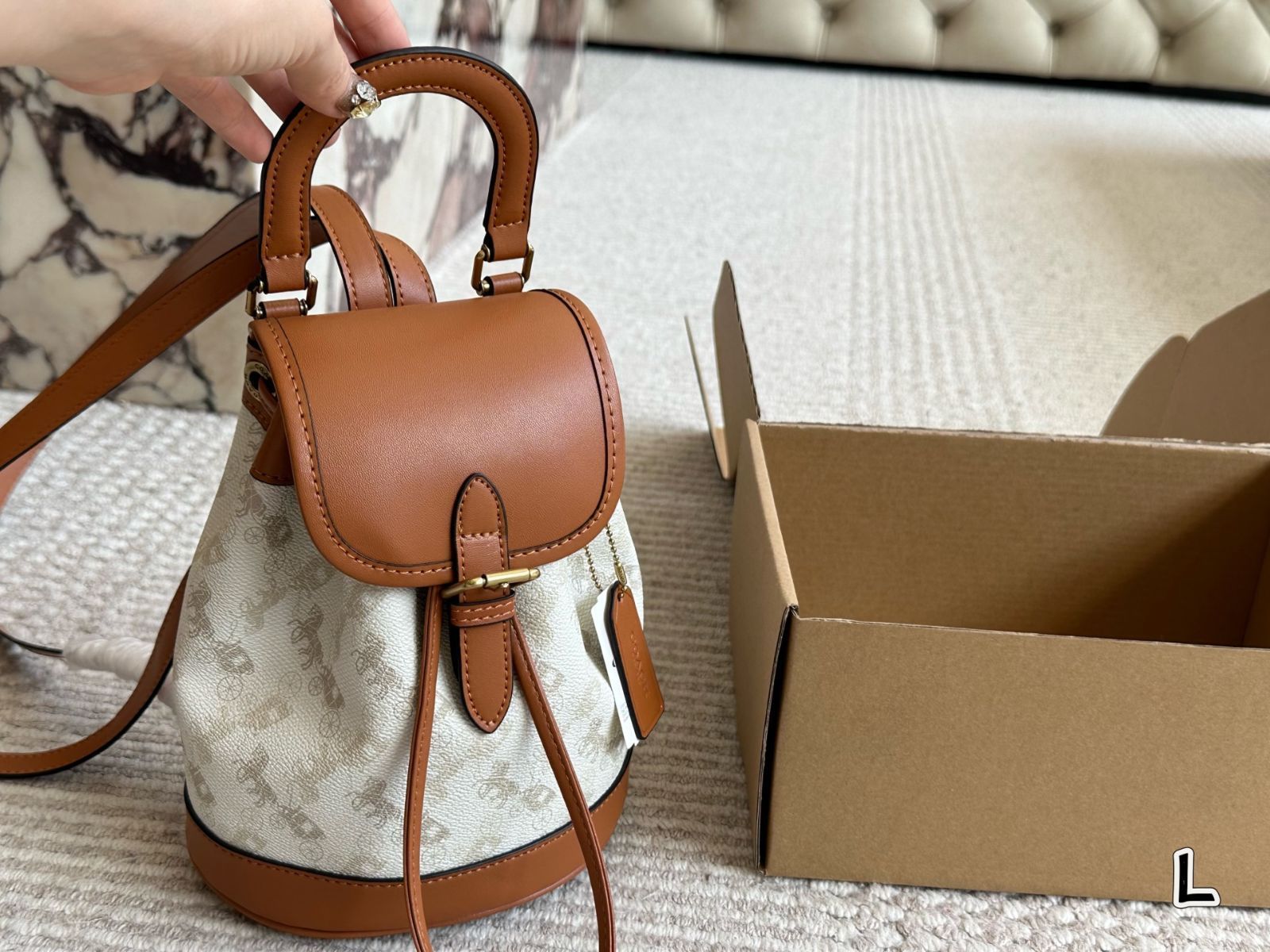 【今日特価】C Brand Backpack - C ブランド ダブルショルダーバッグ