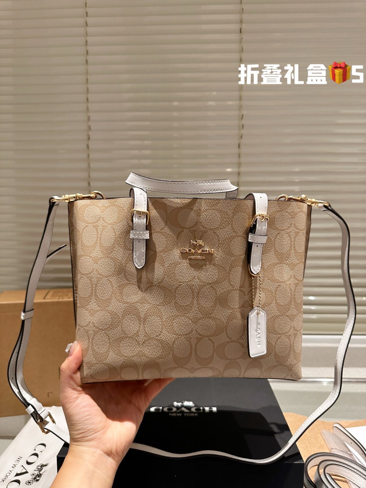 【今日特価】COACH Mollie 25 トートバッグ スーパーポピュラーショッピングバッグ
