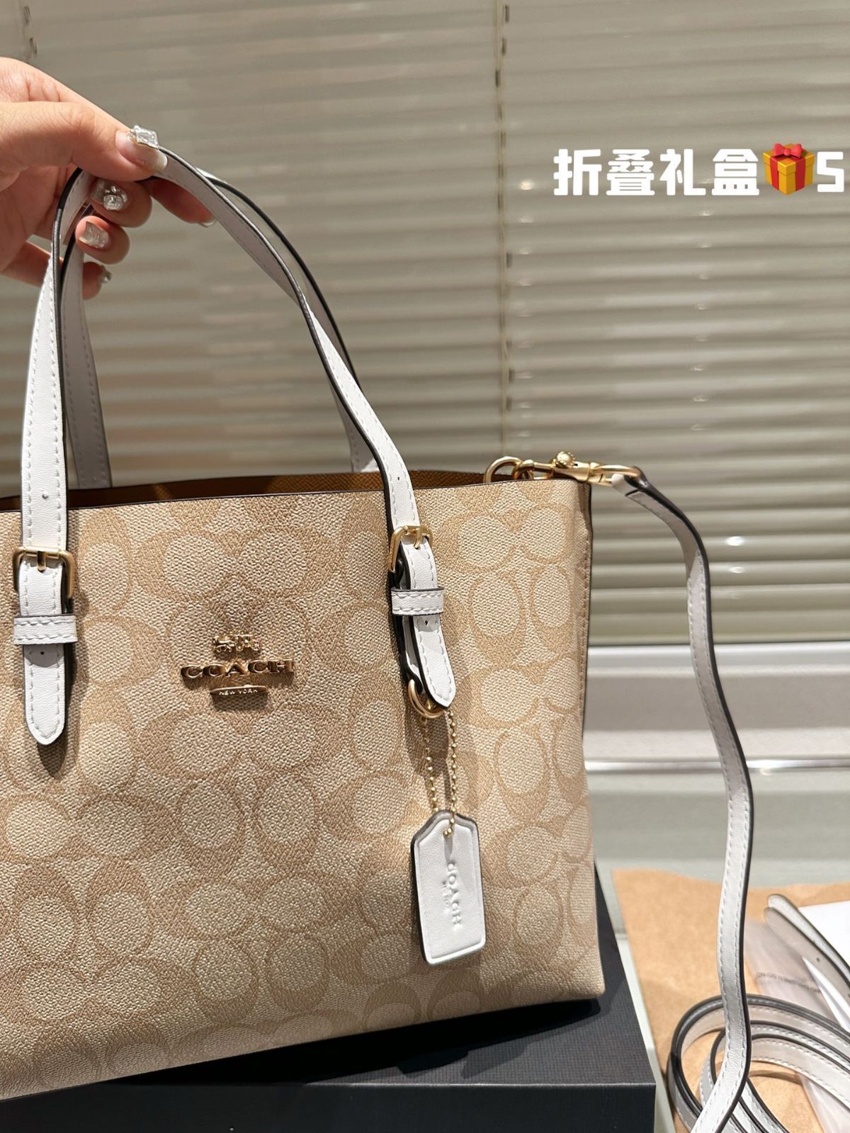 【今日特価】COACH Mollie 25 トートバッグ スーパーポピュラーショッピングバッグ